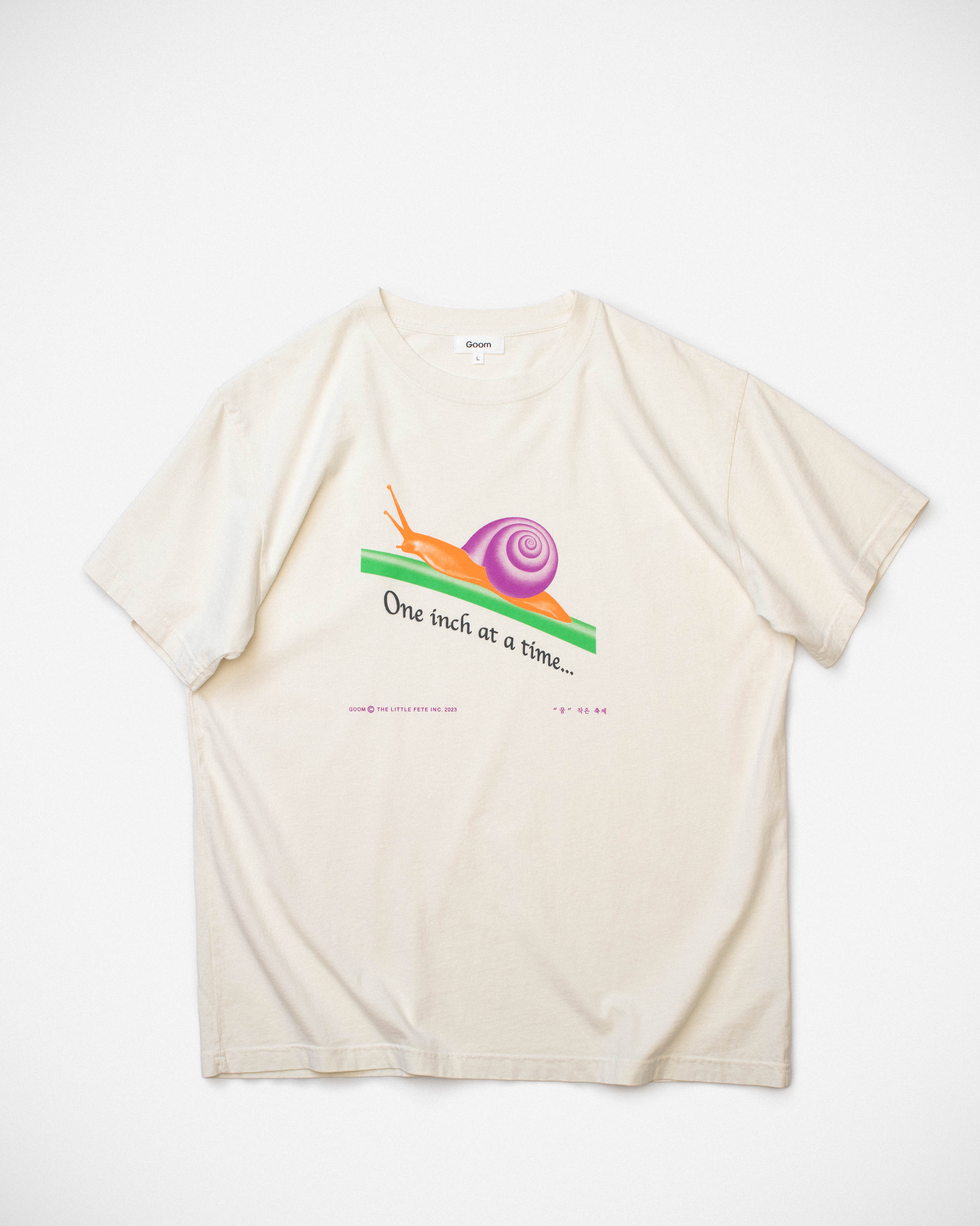 One Inch at a Time Tee - Egret – GOOM