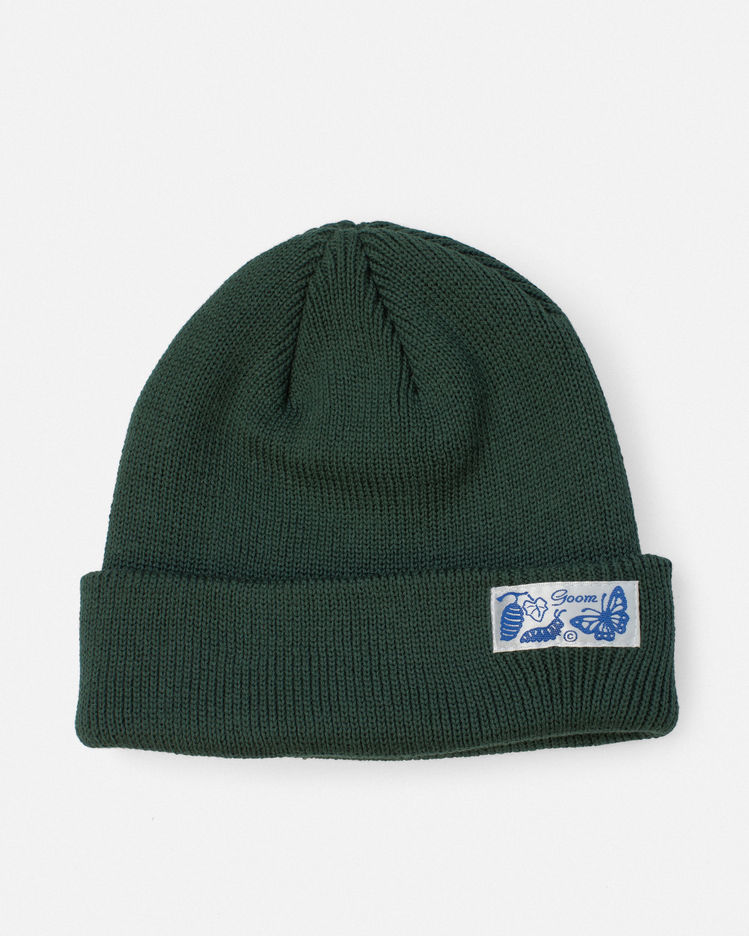 Rib-Knit Beanie - Forest Green